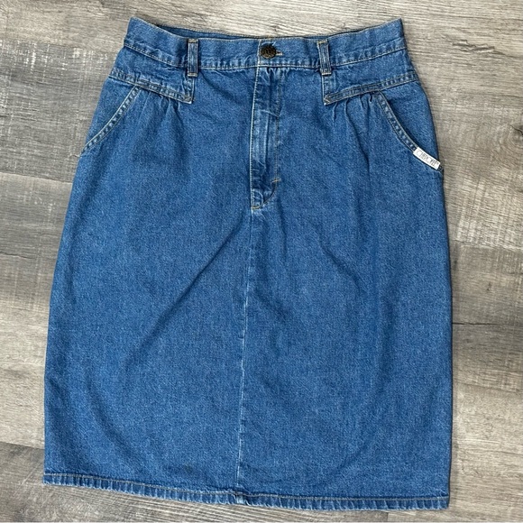 Cherokee Vintage Denim Midi-Skirt, pre-loved condition - Picture 2 of 15